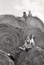 Girls on bales 2